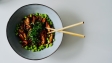 Delicious noodle dish with edamame and herbs, perfect for healthy meals.